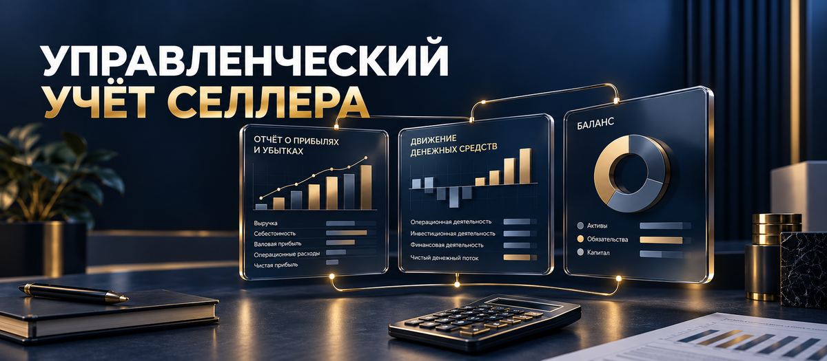 Управленческий учёт для селлера: ОПиУ, ДДС и баланс на базе 1С