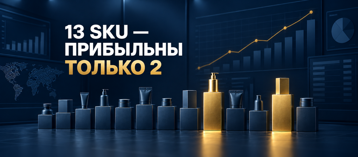 Аналитика по SKU: из 13 товаров прибыльными оказались только 2