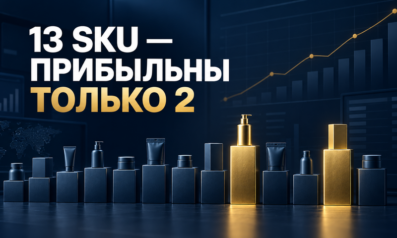 Иллюстрация кейса: Аналитика по SKU: из 13 товаров прибыльными оказались только 2