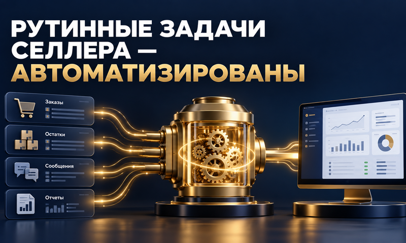 Иллюстрация кейса: Как сэкономить 120 часов в месяц: автоматизация рутинной работы селлера