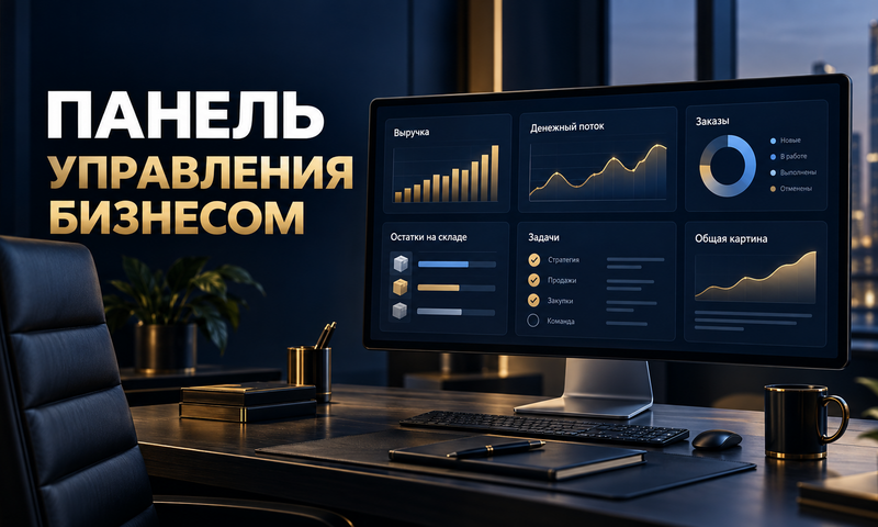 Иллюстрация кейса: Панель управления бизнесом: собственник освободил 80 часов в месяц