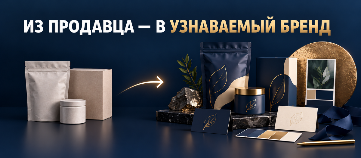 Из обычного продавца — в узнаваемый бренд: комплексный дизайн и упаковка