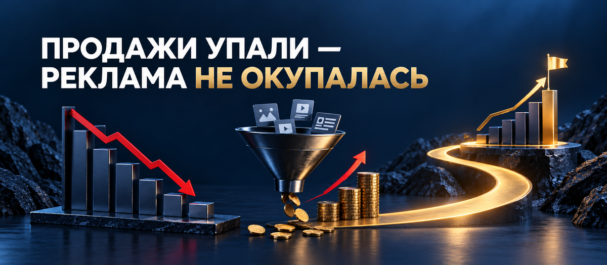 Продажи упали на 47%, а реклама перестала окупаться: рост на 58% за 45 дней