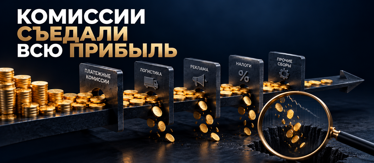Комиссии «съедали» всю прибыль: маржинальность +18% и +640 000 ₽ в месяц