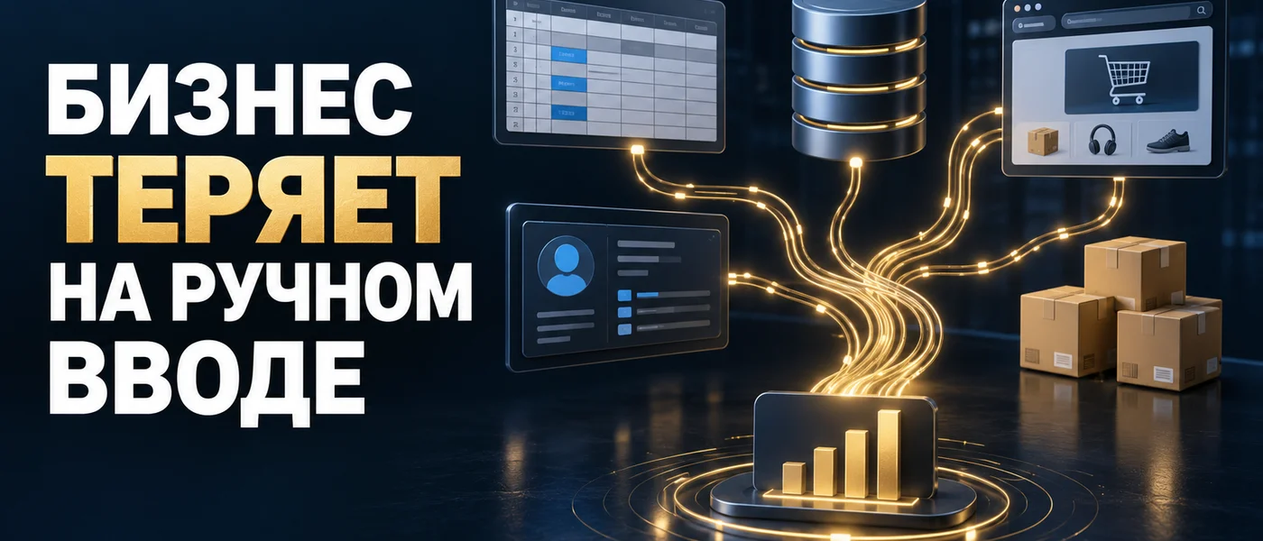 Поток данных между сайтом, CRM, 1С и маркетплейсами