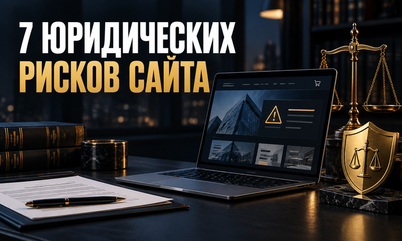 Иллюстрация кейса: 7 юридических рисков, которые бизнес не замечает на своём сайте