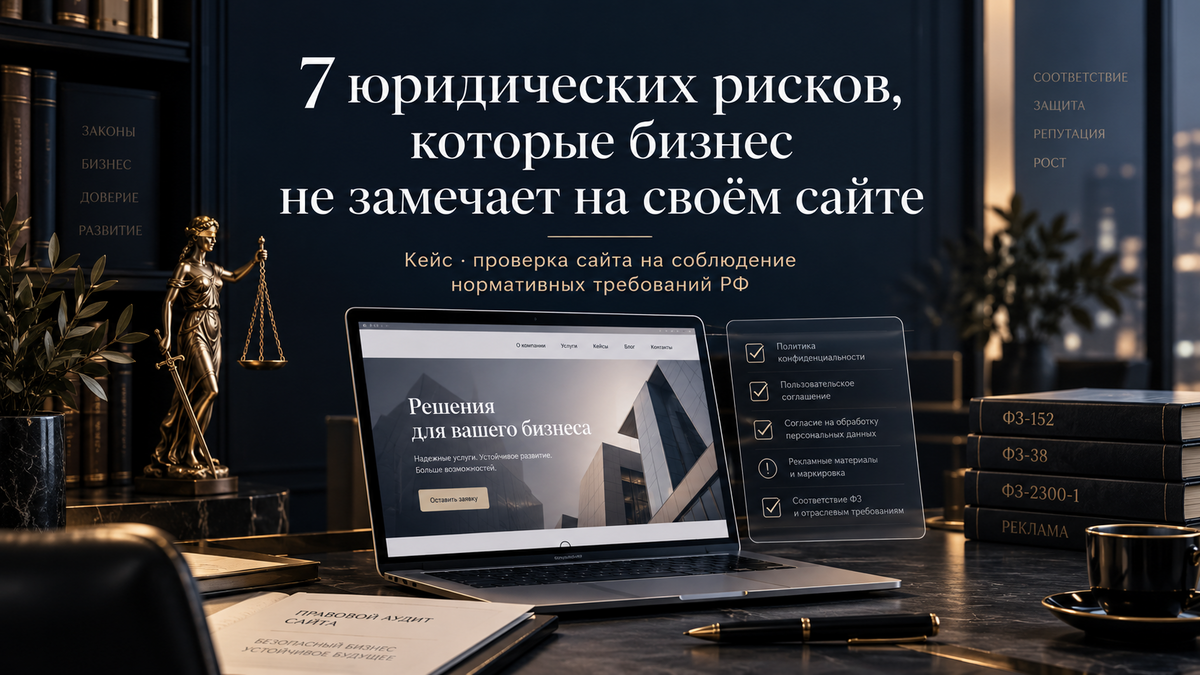 7 юридических рисков, которые бизнес не замечает на своём сайте